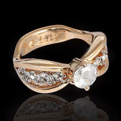 Кольцо Яльба, размер 19, цвет белый в золоте