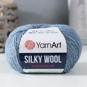 Пряжа "Silky Wool" 35% силк район, 65% мерино. вул 190м/25г (331 джинсовый)
