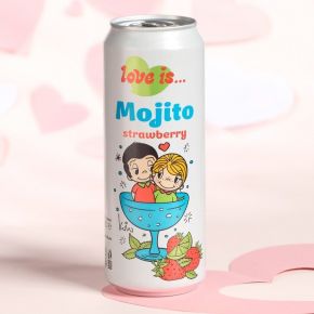 Газированный напиток Love Is Мохито, со вкусом клубники, 450 мл