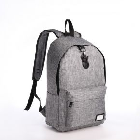 Рюкзак, 30*12*45, отд на молнии, н/к, 2 б/к, USB, серый