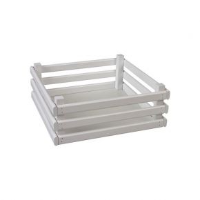 Ящик деревянный для хранения Polini Home Boxy, цвет белый, 32х32х12 см