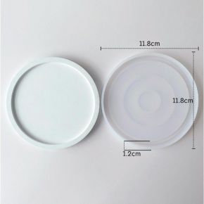 Форма силиконовая универсальная «Круг», размер изделия 11,2 × 11,2 × 0,9 см
