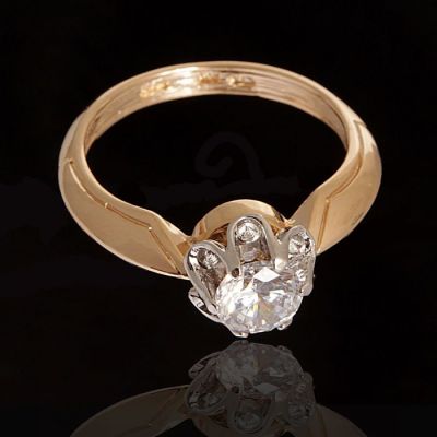 Кольцо Луана, размер 17, цвет белый в золоте