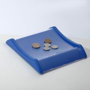 Монетница двухкомпонентная, 16,3*19,3*3, цвет синий