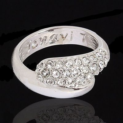 Кольцо Литела, размер 19, цвет белый в серебре
