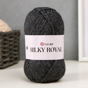 Пряжа "Silky Royal" 65% мерин.шерсть, 35% иск.шелк 140м/50г (435 моренго)