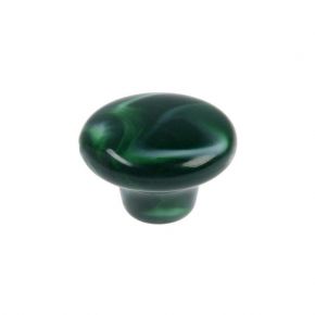 Ручка-кнопка CAPPIO, d=33 мм, акрил, цвет зеленый