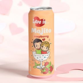 Газированный напиток Love Is Мохито, со вкусом малины, 450 мл