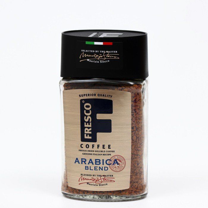 Fresco arabica blend стеклянная банка. Fresco Arabica Blend 100 г. Кофе fresco Arabica Blend 100г. Кофе Фреско Арабика Бленд 100г ст/б. Кофе fresco Арабика ст/б 100г.