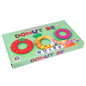 Набор лёгкого прыгающего пластилина Donut set Fruits