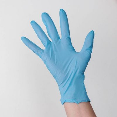Перчатки нитриловые CONNECT BLUE NITRILE, неопудренные, размер S, 100 шт/уп, 3 гр, цена за 1 шт, цвет голубой