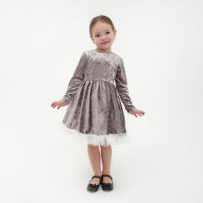 Платье для девочки нарядное KAFTAN «Куколка», цвет серый, рост 134-140, размер 36