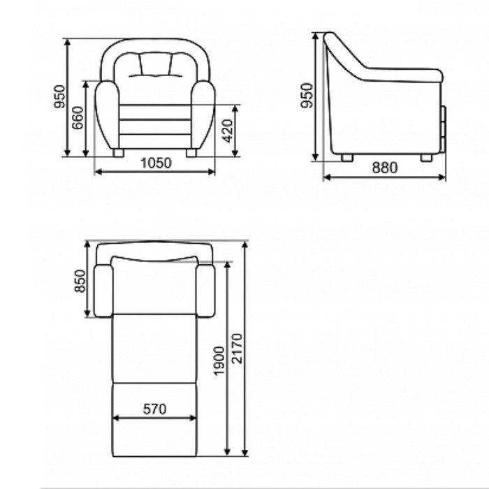 Размеры кресла кровати стандартные