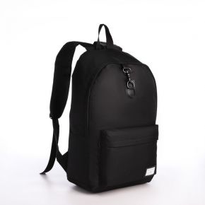 Рюкзак, 30*12*45, отд на молнии, н/к, 2 б/к, USB, черный