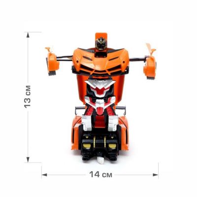 Робот радиоуправляемый «Ламбо», трансформируется с пульта, масштаб 1:18, цвет оранжевый