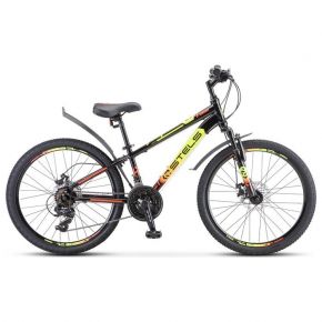 Велосипед 24" Stels Navigator-400 MD, F010, цвет черный/салатовый/красный, размер 12"