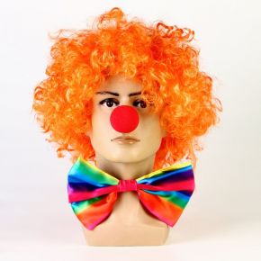 Карнавальный набор Клоуна,бант горизонт.полоски 24 +парик +нос