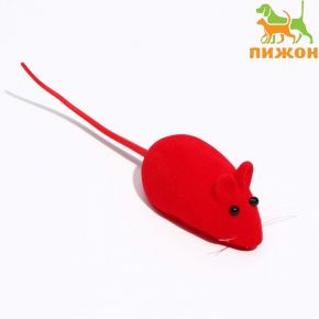 Мышь бархатная, 6 см, красная