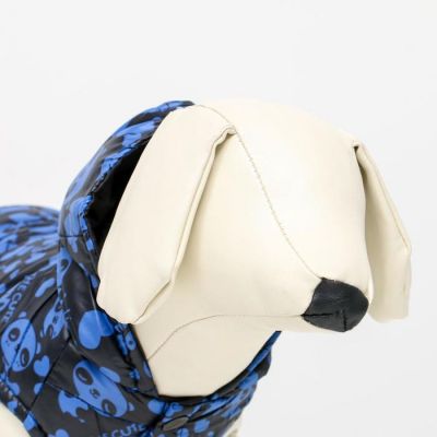 Курточка для собак "Пятнашки", размер 7 (ДС 52,ОШ 44, ОГ 75 см), синяя