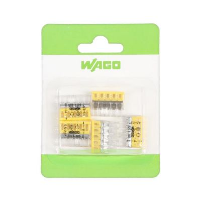 Электромонтажные экспресс-клеммы WAGO 2273-205, 2х2.5 мм2, 5 проводов, 5 шт, желтая