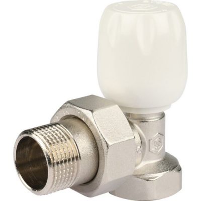 Клапан ручной STOUT SVRs-1152-000020, 3/4", терморегулирующий, угловой, неподъемный шпиндель