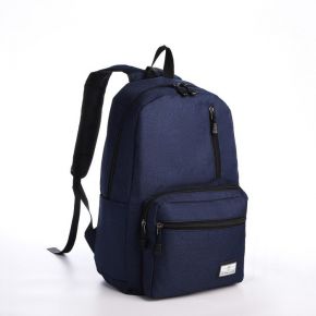 Рюкзак, 29*12*44, отд на молнии, 3 н/к, 2 б/к, USB, синий