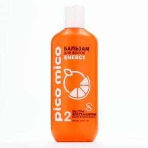 Бальзам для волос PICO MICO-Energy, экстра-восстановление, с маслом кокоса и жожоба, 400 мл