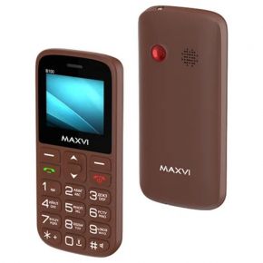 Сотовый телефон Maxvi B100, 1.77", 2 sim, microSD, 600 мАч, коричневый