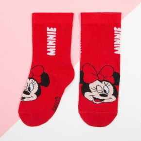 Носки для девочки «Минни Маус», DISNEY, 16-18 см, цвет красный