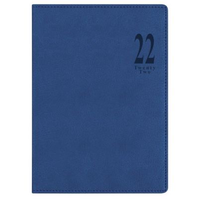 Ежедневник датированный А5 Letts Milano, искусственная кожа, белый блок, синий