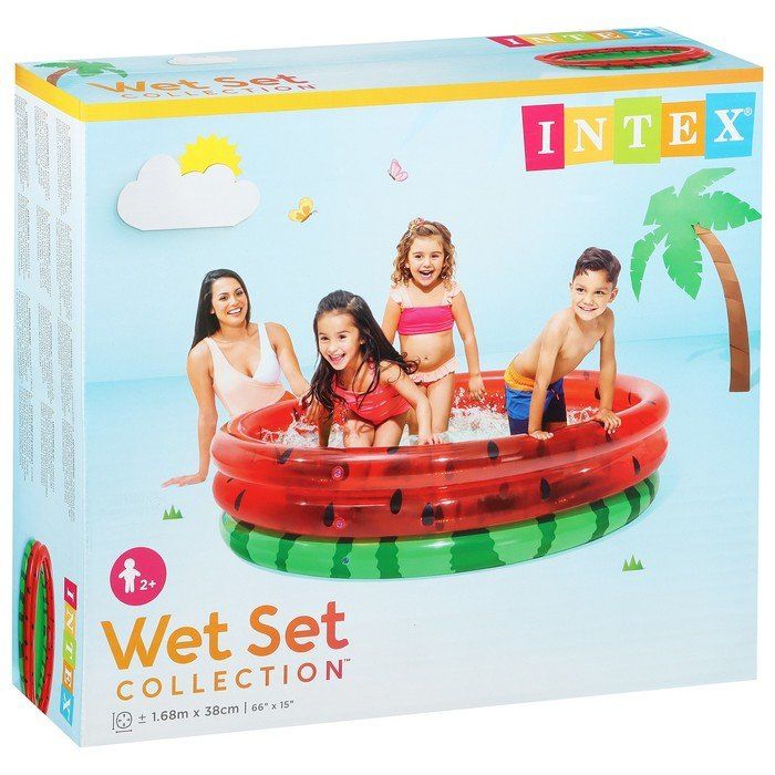 Intex wet set. 58448 Intex. Бассейн надувной детский Splash & learn, 120 x 117 x 46 см. Бассейн Арбуз 168х38см. Интекс 58448.