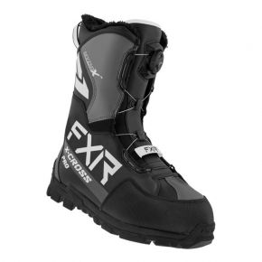 Ботинки FXR X-Cross Pro BOA, с утеплителем, черные, белые, размер 40