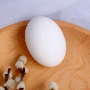Деревянное яйцо для декора «Белый» 6,1 × 4,6 × 4,6 см