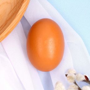 Деревянное яйцо для декора «Коричневый» 6,1 × 4,6 × 4,6 см
