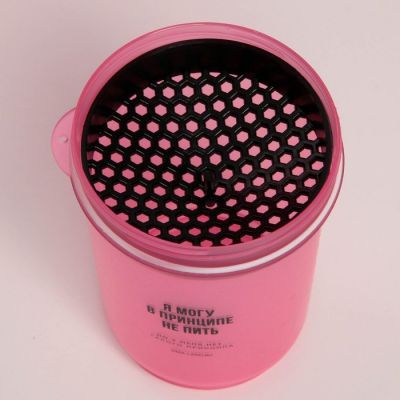 Шейкер спортивный «Я могу не пить», чёрно-розовый, с чашей под протеин, 500 мл