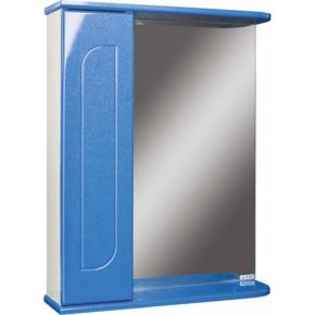 Шкаф-зеркало "Радуга 55", синий металлик, левый/правый