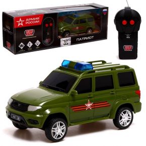 Машина радиоуправляемая «УАЗ Патриот. Армия России», 15,5 см, свет, цвет зелёный
