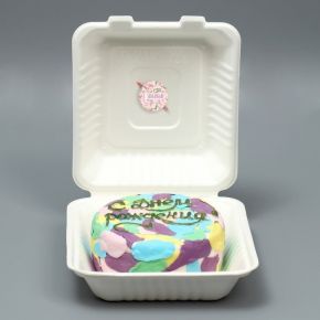 Коробка для бенто-торта со свечкой «Любовь», 21 х 20 х 7,5 см