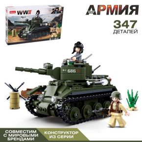 Конструктор Армия «Боевой танк», 347 деталей