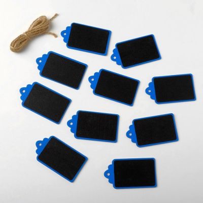 Меловой ценник "Подвесной" 7,4x4, бирка, (фас 10шт), цвет чёрно-синий