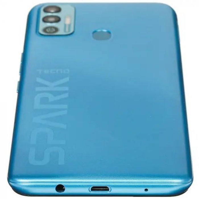 Телефон техно 64. Смартфон Tecno Spark 7 4/64gb Blue. Techno Spark 7 64 ГБ. Techno Spark 7 голубой. Смартфон Техно Спарк 7 128гб.