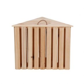 Ящик для овощей, 60 × 40 × 50 см, деревянный, угловой с полкой