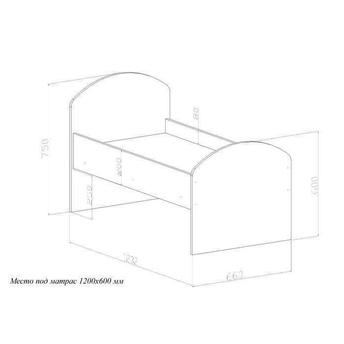 Стандартный размер детской кровати
