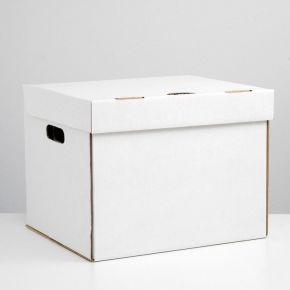 Коробка для хранения, белая, 40 х 34 х 30 см