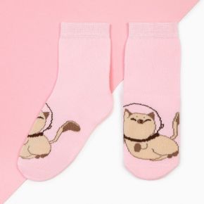 Носки для девочки KAFTAN «Котик», размер 18-20 см, цвет розовый