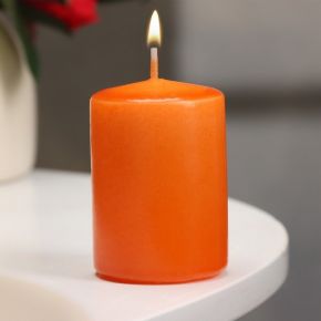 Свеча - цилиндр ароматическая "Сочное манго", 4х6 см