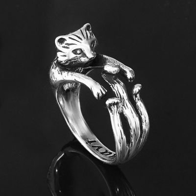 Кольцо Тимон, размер 20, цвет чернёное серебро