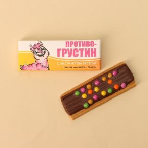 Печенье с карамельюи драже «Противогрустин», 33 г.