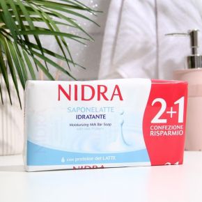 Мыло твердое NIDRA увлажняющее с молочными протеинами, 3*90 г