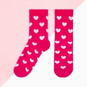 Носки для девочки KAFTAN «Сердца», 23-25 см, цвет фуксия